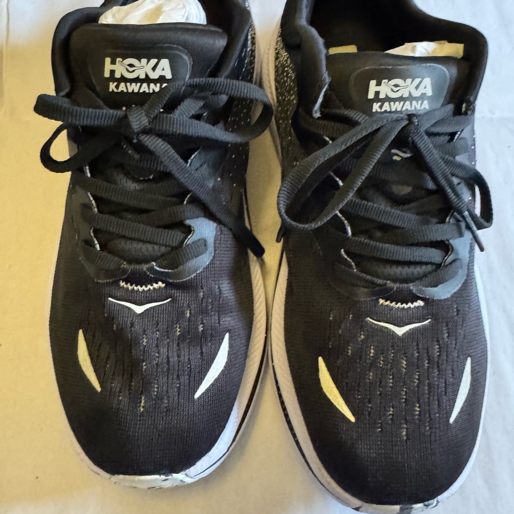 Hoka Kawana Men's Black Athletic Sneakers with White Details